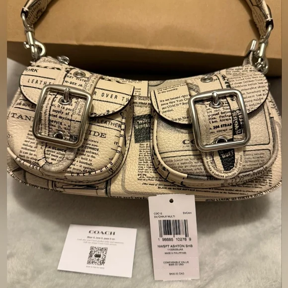 COACH Ashton Beige Shoulder Bag - Picture 2 of 10